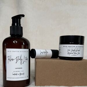 Handcrafted Kitchen MN Lavender Tallow Body Lotion, Lip Balm & Magnesium Lotion